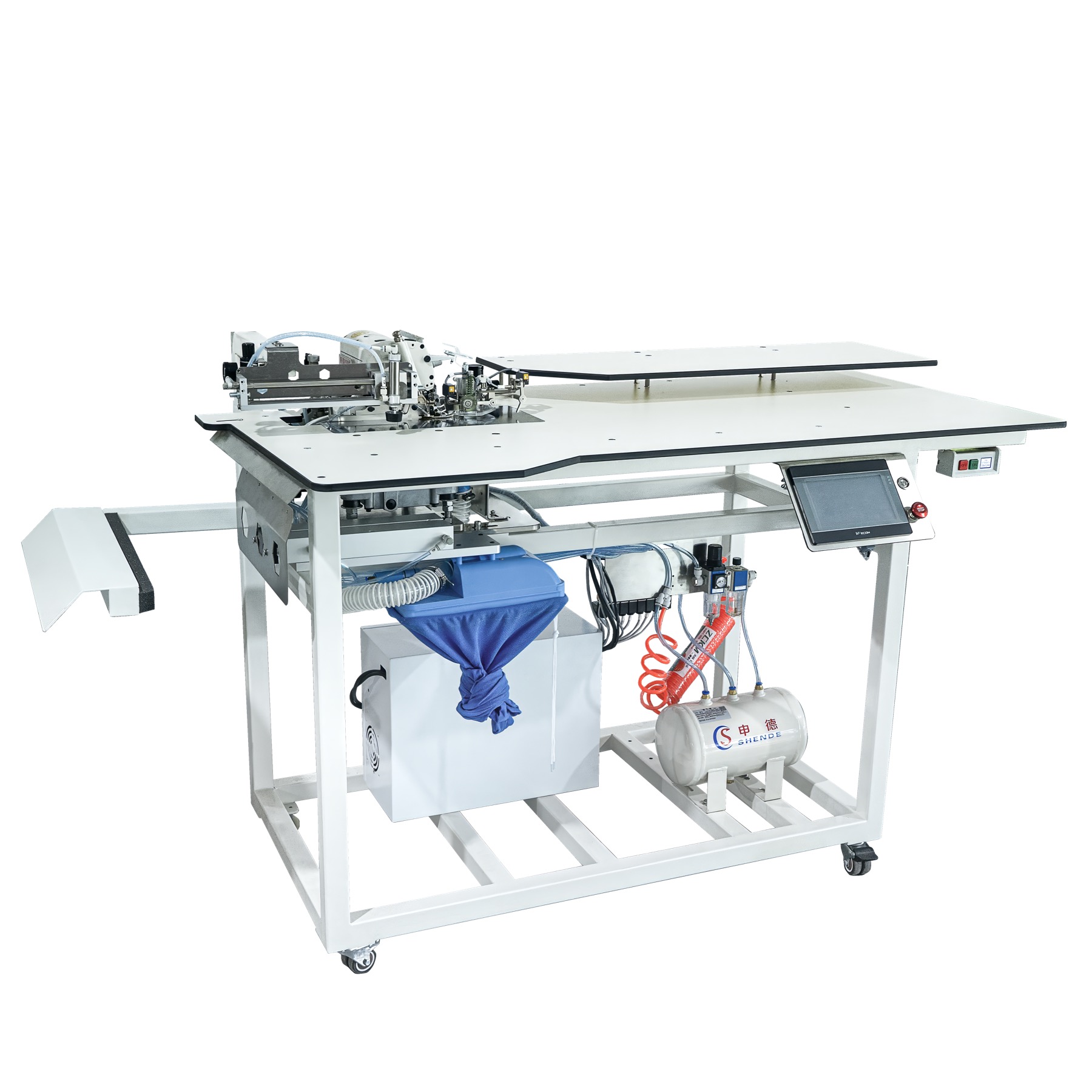 Automatic serging machine for garment edge finishing