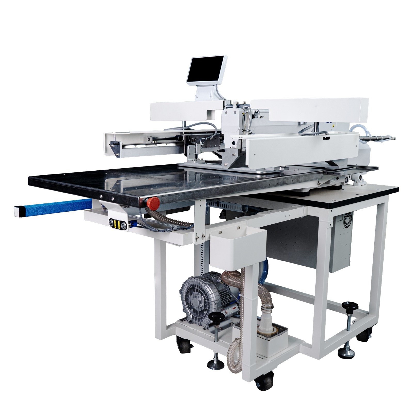 Automatic J stitch sewing machine for denim production